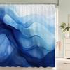 1 Pc Blue Art Abstract Pattern Shower Curtain Home Bathroom Decoration Printing Polyester Fabric Bath Curtains With Hooks