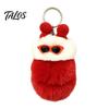 Caterpillar Keyring Pendant Plush Sunglasses Keychain, Soft Backpack Purse Charm Keychain Bag Charm, Colorful Stuffed Toy