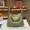2026 new first-layer cowhide tc cowhide 19cm mini lindy bag crossbody leather medicine bag genuine leather women's bag