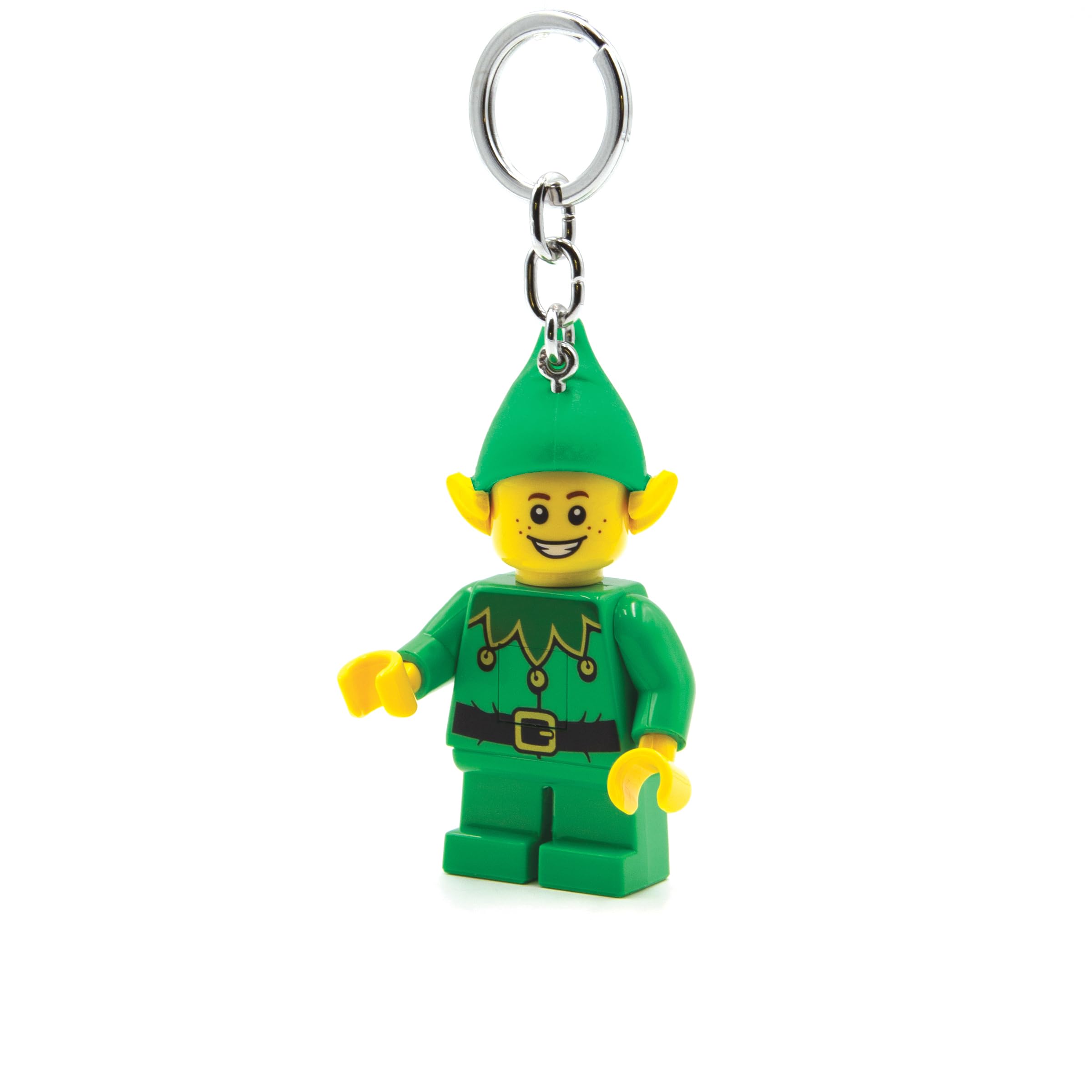 IQ Iconic Christmas Elf Keychain LED Keychain Light Block Toy Doll Movable Mini Figure