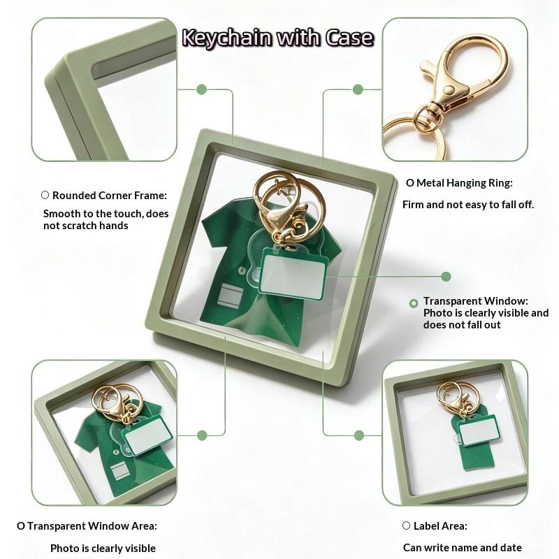 Medical Scrub Keychain Cute Stethoscope Decor Clear 2D Pattern Non-fading Pendant for Healthcare Workers Christmas Gift