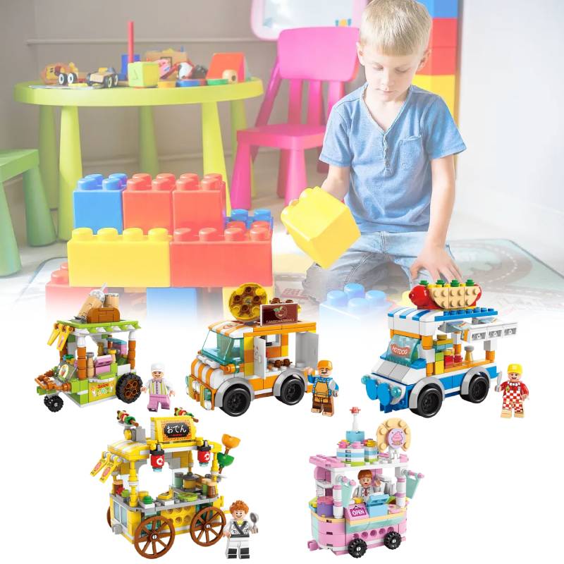 Block Dessert Building City Street View Model Kid Multi Shape Jigsaw Puzzle Gift