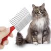 Pet Hair Comb Gentle Deshedding Comb Ergonomic Handle Pet Comb Cats Grooming Supplies for Pet Owners Metal