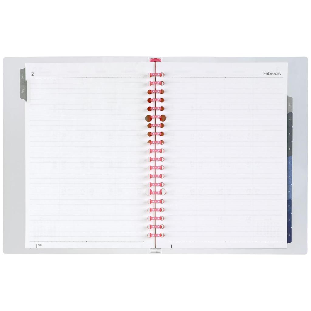Maruman 2026 Notebook Starts January 2026 Planner, Diary, Monthly, 20-Hole, A5, Pink, FD42-26-08,