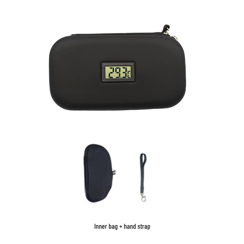 Portable Insulin Cooler Bag with Thermometer and Ice Pack for Outdoor Use