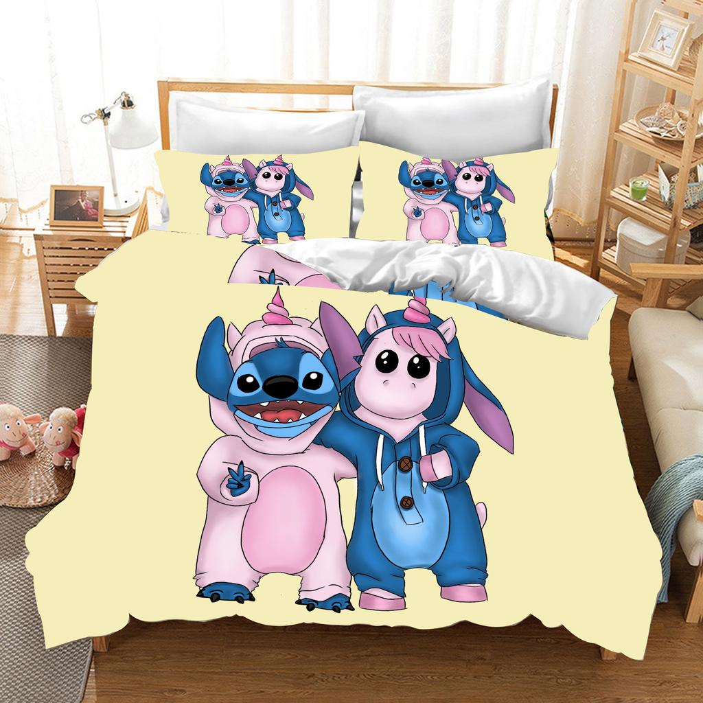 Stitch Printed Bedroom bedding set duvet cover Christmas Gifts Comforte Cartoon With pillowcase children's suitable and adults