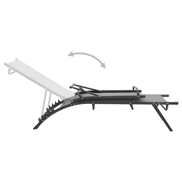 VidaXL Sun Loungers 2 Pcs Textilene and Steel