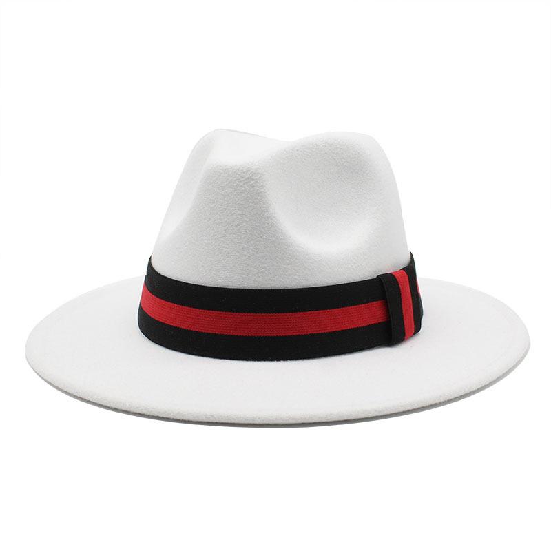 Ji Nan Ladies Black Wool Jazz Hat Big Eaves Hat Flat Edge Top Hat Czy-054