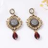Fashion Metal Sunflower Plant Dangle Earrings ZAA New Classic Vintage Earrings Women Daily Jewelry Accessories