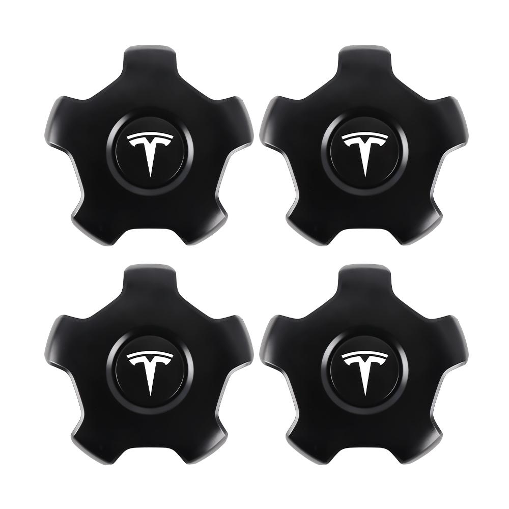 4Pcs Car Wheel Center Covers Decoration Sticker ABS Auto Hub Caps Emblem Replacement 180mm For Tesla 3 X S Y Original Hubcaps
