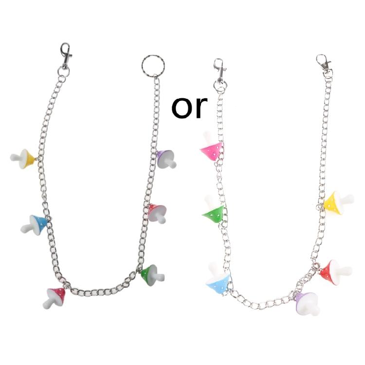 

Simple Trousers Chain Pants Chain Colorful Mushroom Pendant Keychain Waist Chain 1