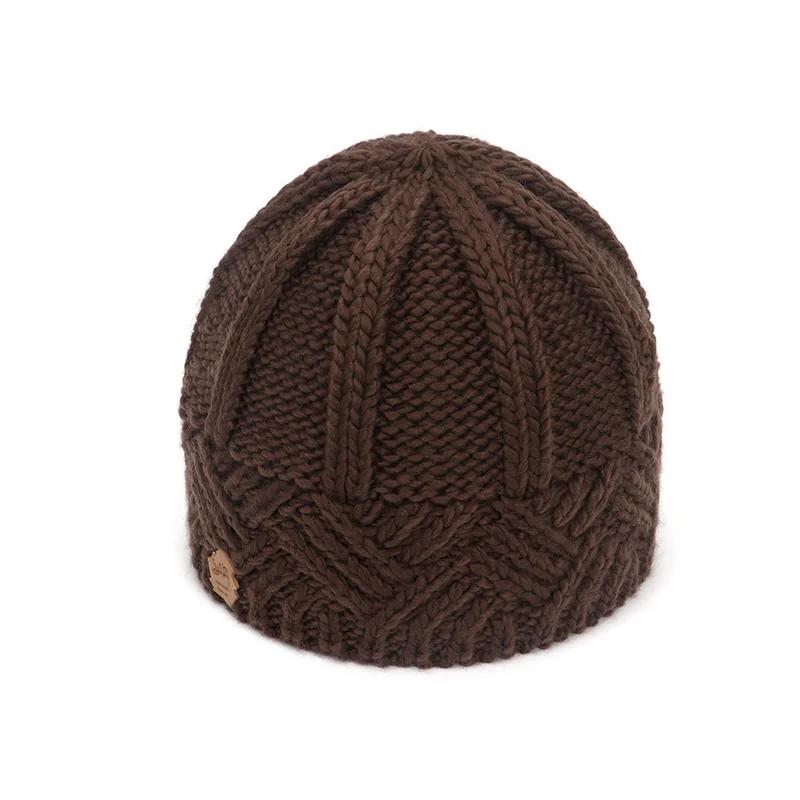 Autumn Winter Hat Knit Hats Warm Knitted Beanie Cap for Women Femme  Thick Stretchy Cap Faux Fur Caps