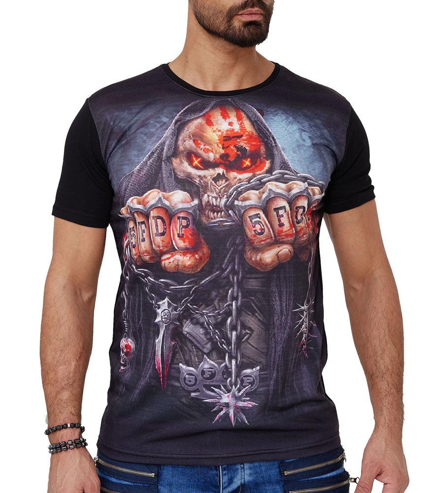 

Футболка мужская голова смерти футболка 1601 черный