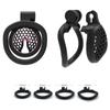 Sissy Male Mini Honeycomb Chastity Lock Breathable BDSM CB Lock Male Chastity Device with 4 Penis Rings Cock Cage Adult Sex Toy