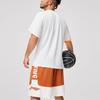 Li-Ning Badfive Letter Print Round Neck Quick-Dry Breathable Short Sleeve T-Shirt Men Tops Off-White ATSU079-1