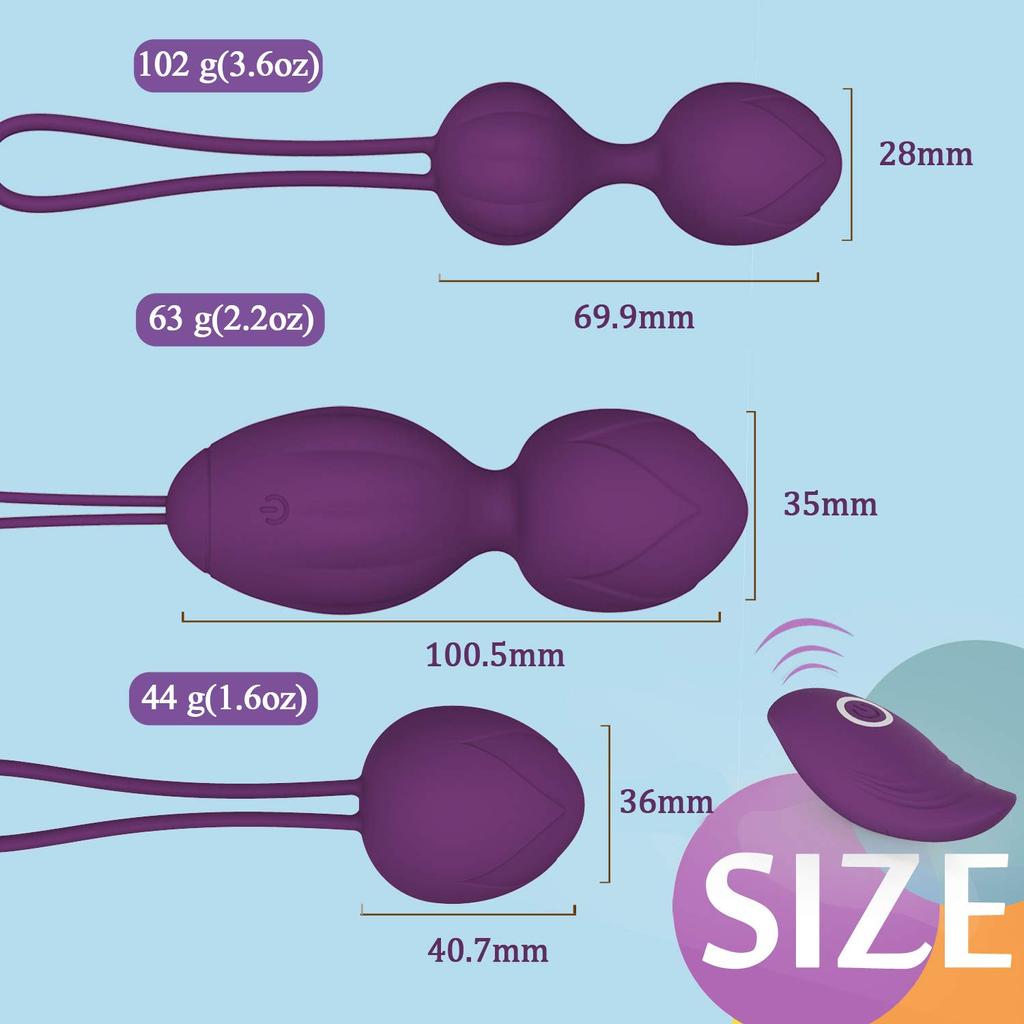 Kegel Exercise Weight Set 2 in 1 Ben Wa Suitable for Female Advanced Bladder Control Free Pelvic Vaginal Tightening Ball, Beginners, Training,