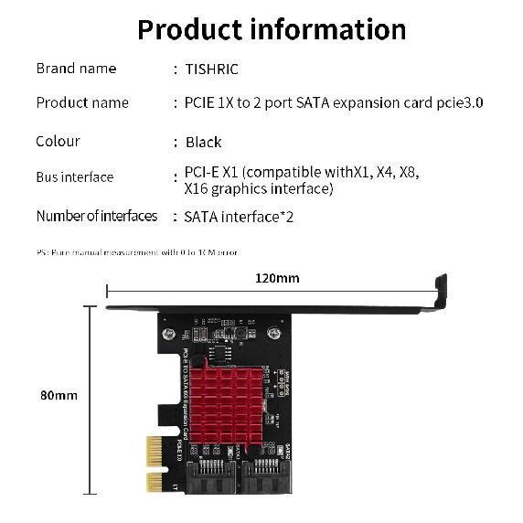 PCIE SATA Erweiterungskarte PCI-E 1X auf 2-20 Ports SATA3.0 Adapter PCI E SATAIII Controller PCI Express Multiplikator mit SATA-Kabeln