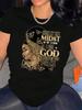 Black Butterfly Woman God Working T-shirt