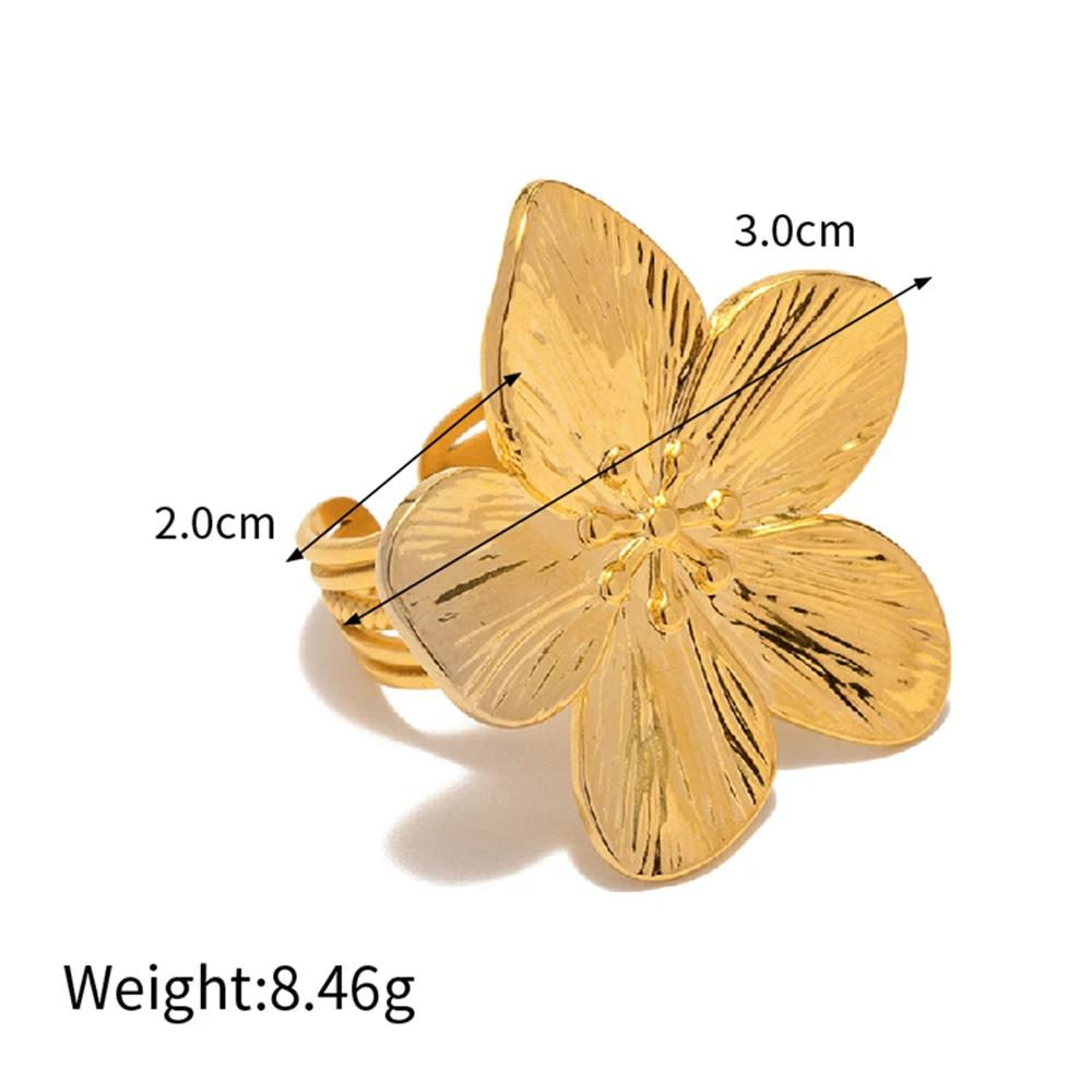 Vintage Big Flower Pearl Stud Earrings Gold Color Metal Earring Trendy Luxury Party Rings For Women Girls Stylish Jewelry Gifts