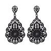 Women Girl Earrings Ear Studs Flower Rhinestone Pendant Alloy Earrings Personality Fashion Jewerly