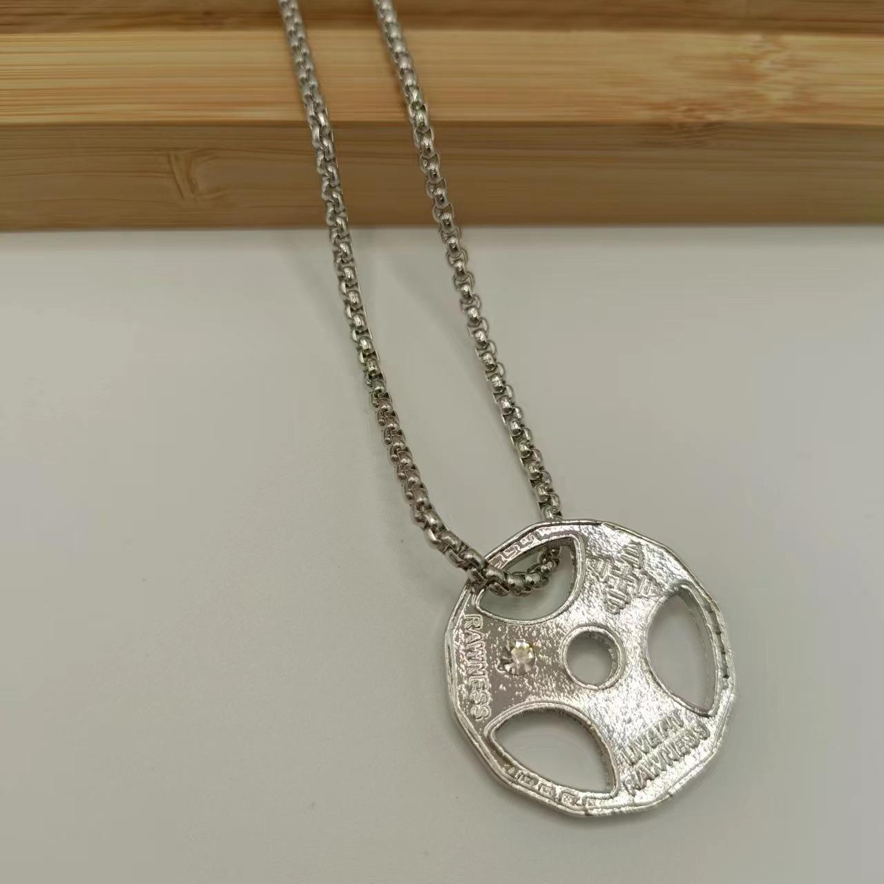 Ожерелье Гантеля Часть Унисекс Модный Тренд Хип-Хоп Кулон на Ожерелье 50CM(Necklace Size)