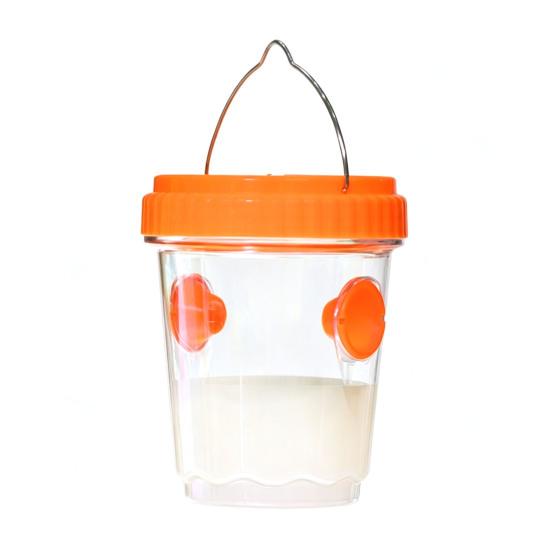 Outdoor Solar Wasp Trap, Hanging Waterproof Hornet Trap Bucket, Reusable Yellow Jacket Trap with LED Light, Wasp Catcher for Garden Patio Backyard