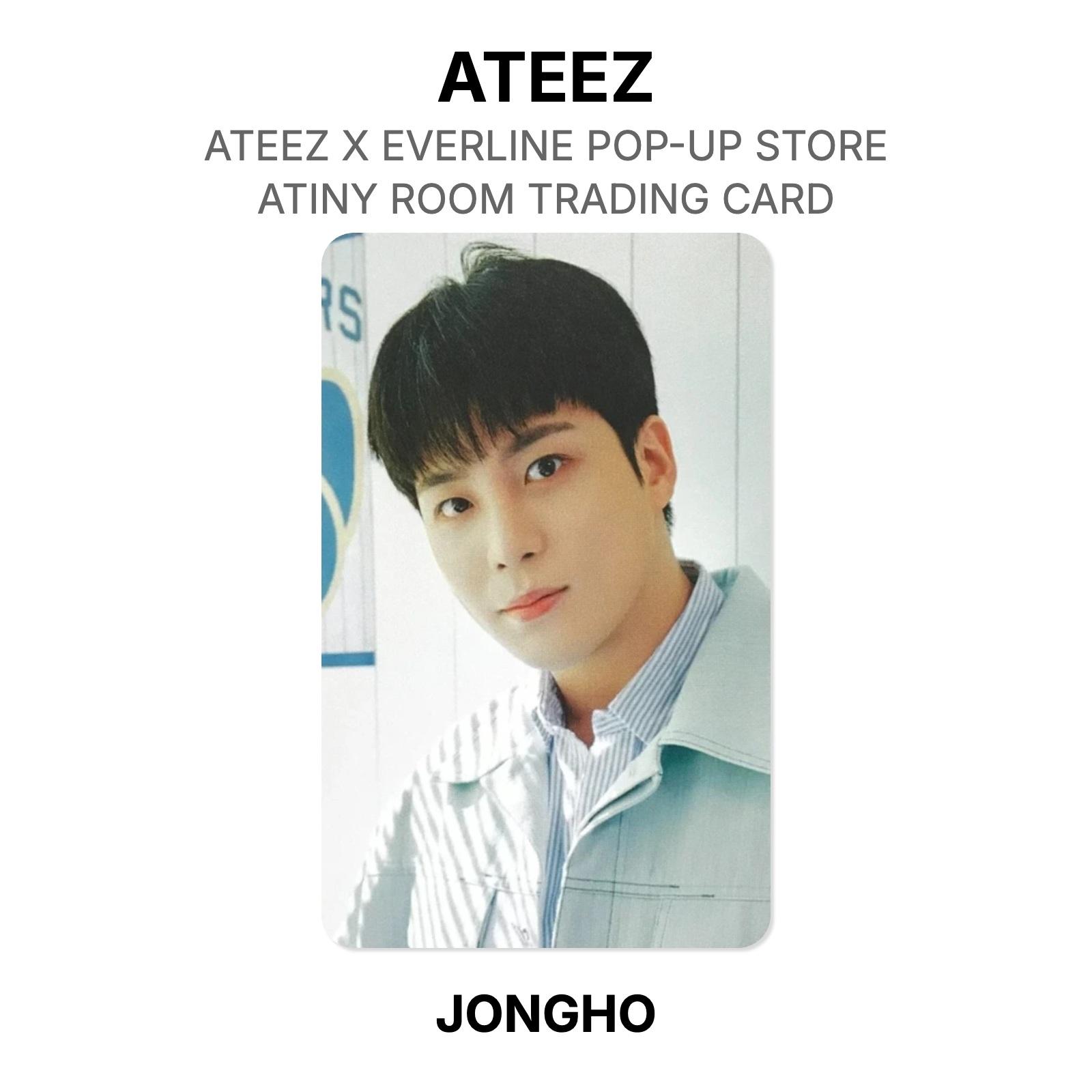 ATEEZ X EVERLINE POP-UP STORE ATINY ROOM TRADING CARD Official Photocard JONGHO