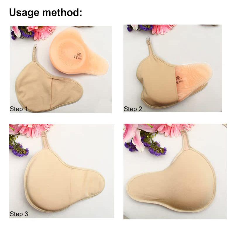 Silicone Breast Protective Pocket For Mastectomy Spiral Hook Portable Prosthesis Breast Protection Bag S/M/ L/Xl Size