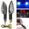 1 Pair Universal Motorcycle LED Turn Signals Long Short Turn Signal Indicator Lights Blinkers Flashers Amber Color Accessories