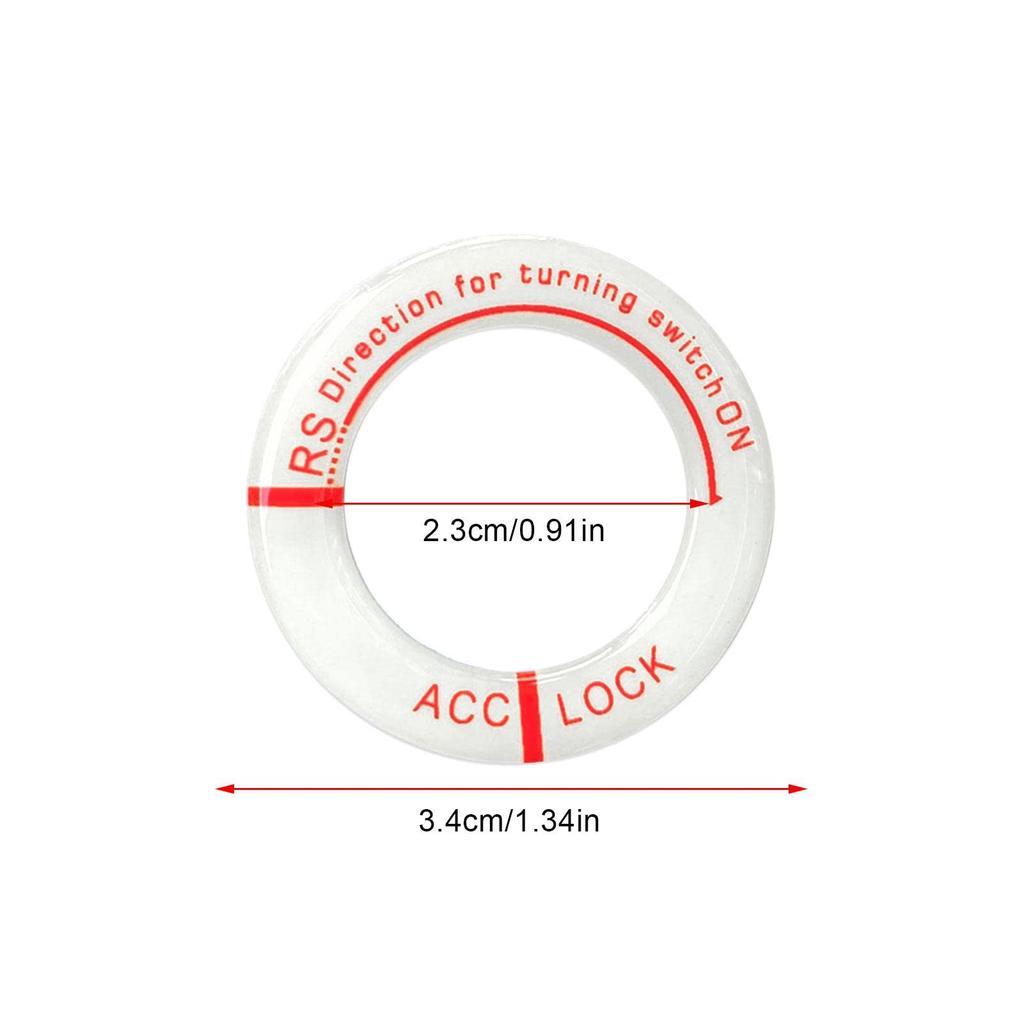 Luminous Ignition Key Ring - Fluorescent Luminous Switch, Engine Start Cover Keyhole | Bright