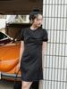 Laengaenlu Roselle Twist Mini Dress(Roselle)_Black