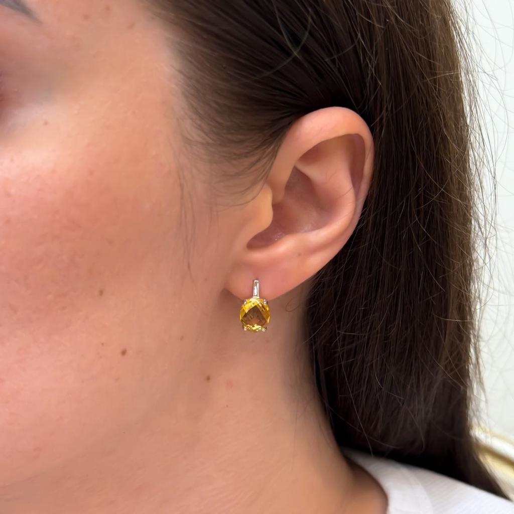 Silver Earrings with Citrine Nano 4.058ct (1962510)