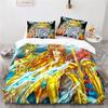 Cartoon 3d Saint Seiya Printed Bedding Set Anime Duvet Cover Pillowcase Adult Kids Comforter Cover Set Twin Full Queen King Size