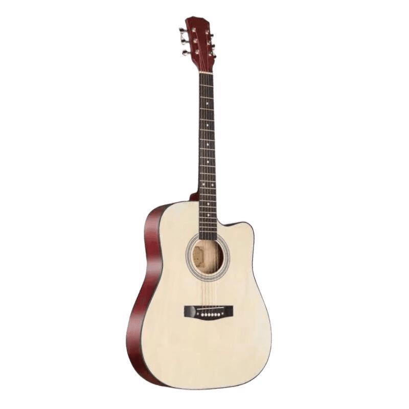 Začátečnická lidová kytara - Velké množství lípového dřeva Cvičný nástroj