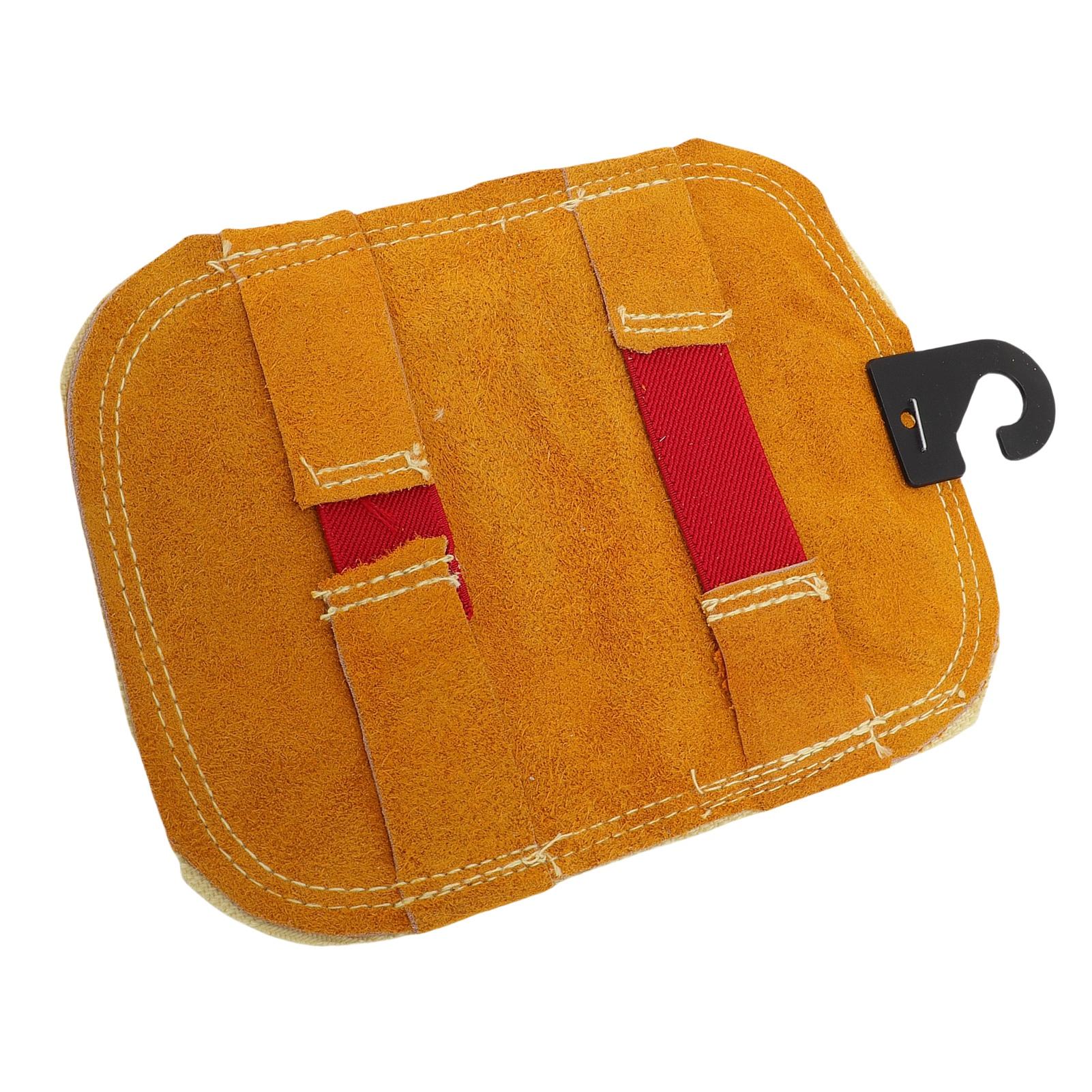 Almohadilla de Mano para Soldadura Cuero de 2 Capas Espalda Aluminizada Resistente a Altas Temperaturas Guantes de Soldadura Protector de Calor para Corte Fusión