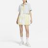 Nike Sportswear Tech Pack Logo Embroidered Tie-Dye Half-Zip Sleeveless Dress Women Dresses Lemon-Yellow DV8486-706