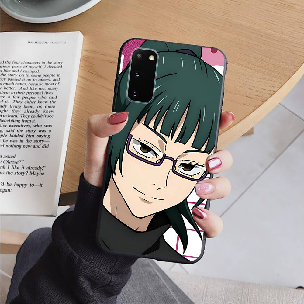 

AD76 Jujutsu Kaisen Черный чехол для iPhone 16 15 Plus 14 13 12 11 Pro 8 7 6S SE 5S X XR XS Max Realme C30 C33 C31 9I Huawei Y8P Y9 Мягкий чехол VIVO Y15A коричневато-жёлтый