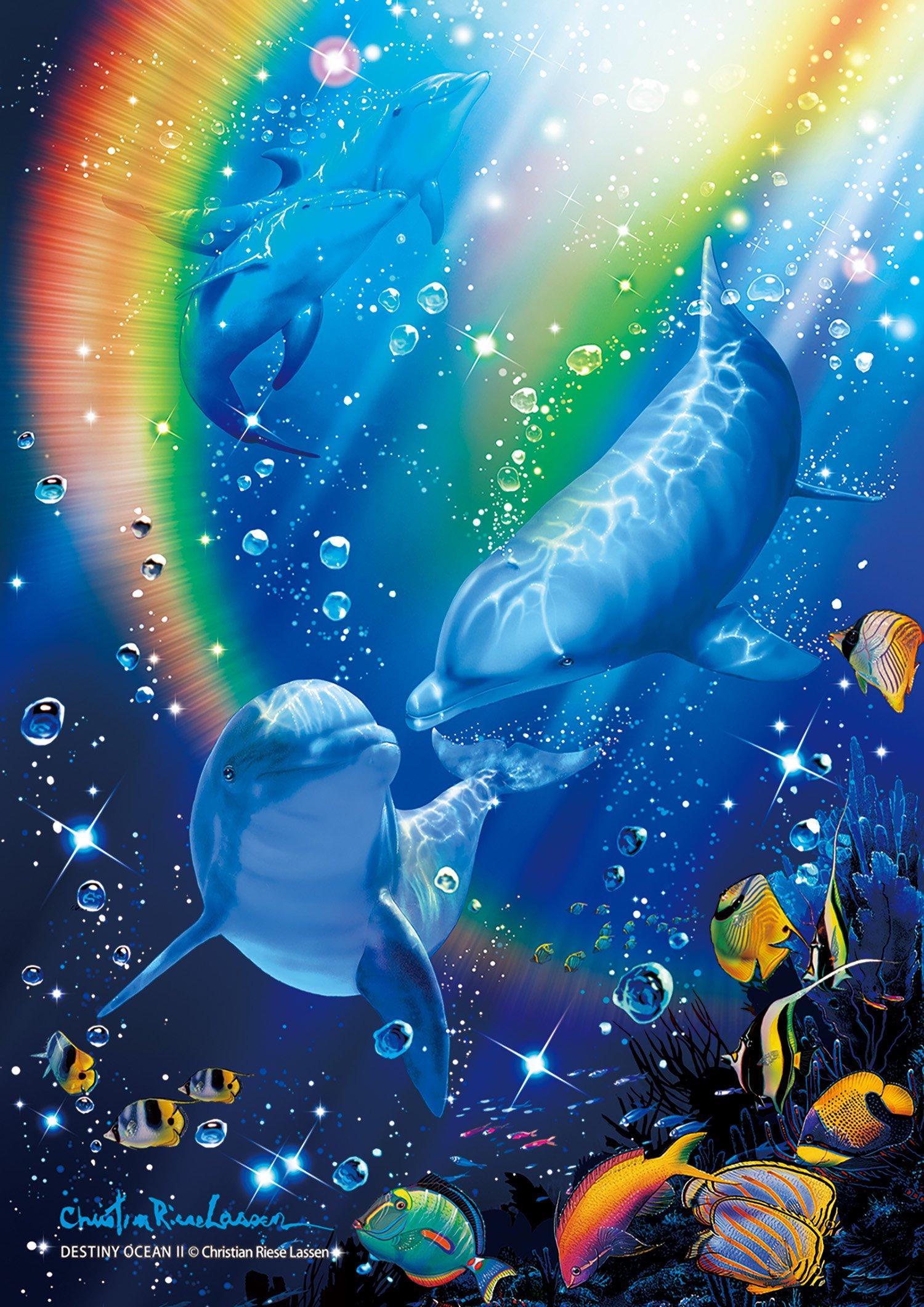 

108 Piece Glowing Jigsaw Puzzle Lassen Destiny Ocean II (18.2x25.7cm)