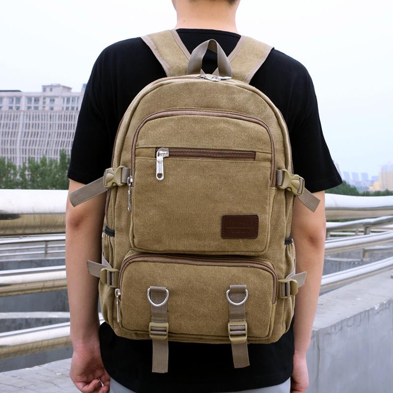 Business Leisure Computer Backpack Large Capacity Travel Canvas Backpack College Student School Bag
