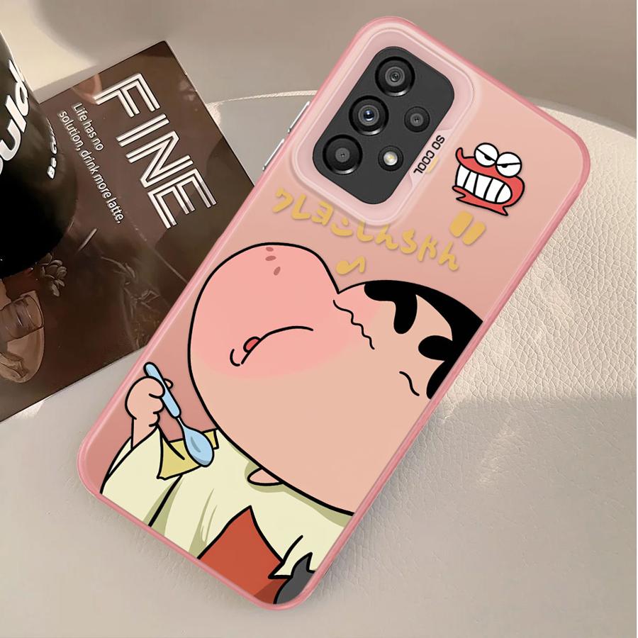 Case for Samsung Galaxy A23 A71 A25 A73 A54 A12 A13 A72 A16 A34 A32 A36 A17 A52 A14 A56 Phone Cover Cool Cra-yons Shin-chans