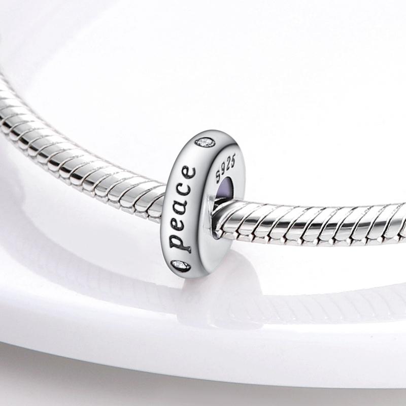 Silicone Spacer Beads Silver Plated Silicone Spacer Stopper Charm Fit MULA Bracelet DIY Jewelry