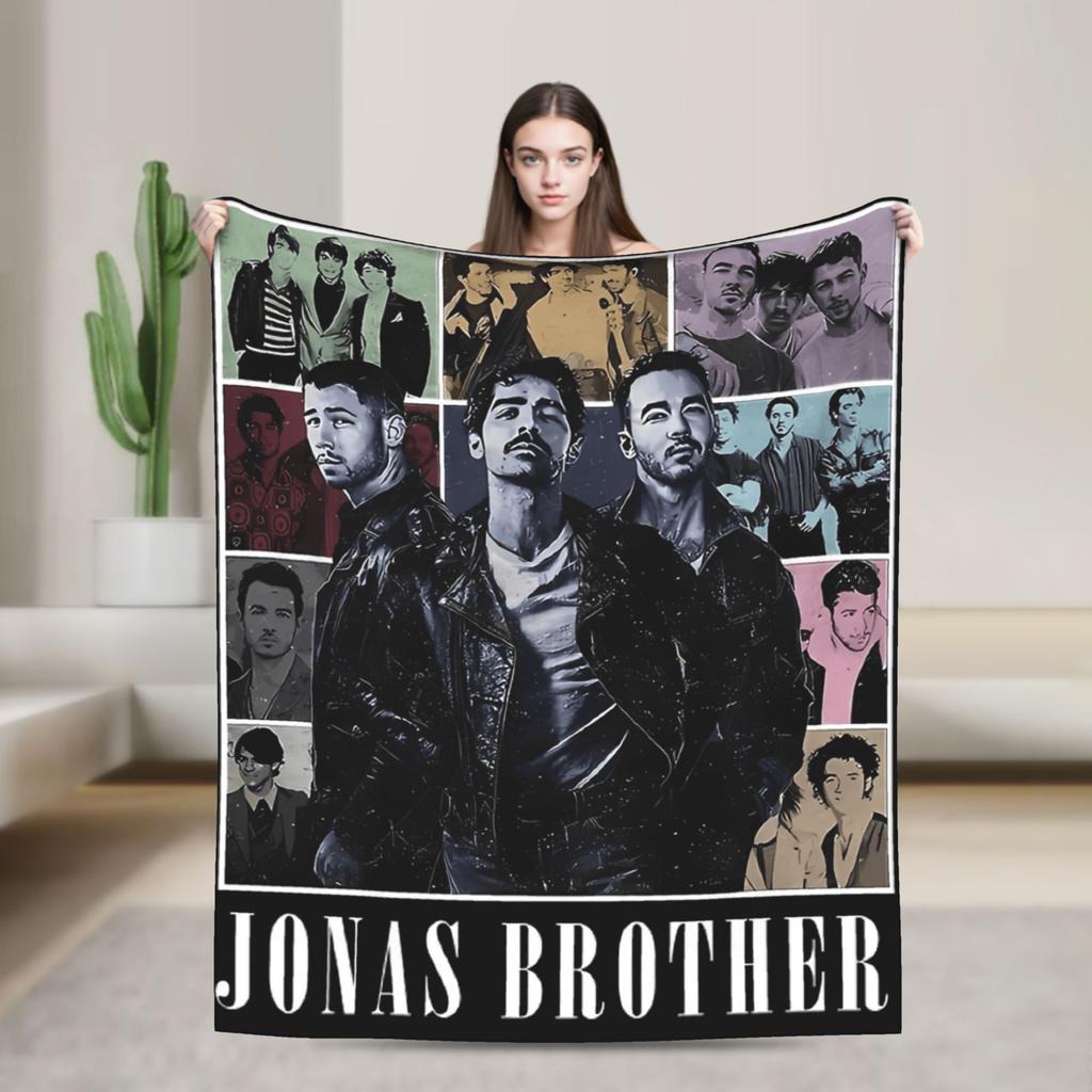 2025 Band 20 Music Legend Anniversary Tour Jonas Brothers Blanket  Warm Plush Throw Blanket For Students Living Room Bedspread