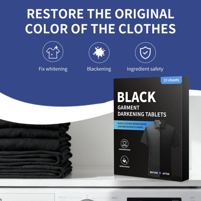 

Superior Quality Black Clothes Color Enhancer Laundry Tablets; 10 pcs; Prevents Fading; Ideal for Pants and Other Fabrics.