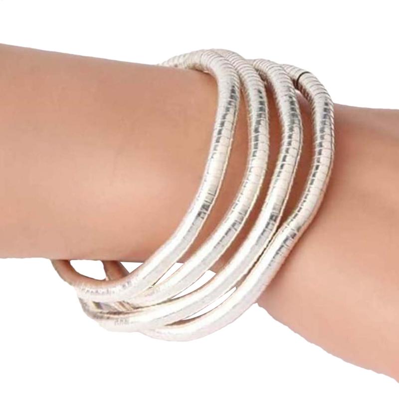 90cm Flexible Twisted Alloy Bendable Jewelry Snake Necklace Choker Punk Bracelet