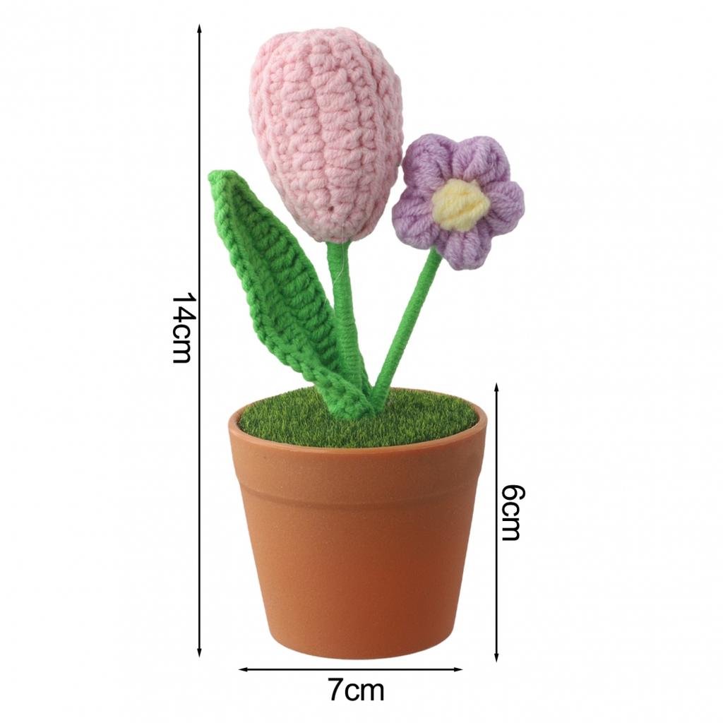Decorative Wool Flowers Pot for Creating a Cozy Indoor Environment