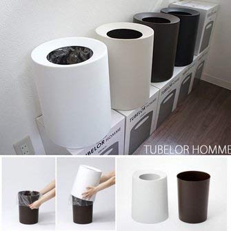 TUBELOR HOMME Ideaco Dustbin, 5 Colors Available, Rich White