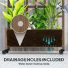 Wooden Trellis Planter Raised Garden Bed With Wheels To Climb And Grow Vegetables Herbs And Flowers Brown