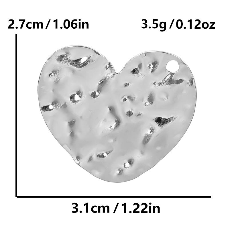 6pcs Breloque Acier Inoxydable Stainless Steel Music Note Flower Charms For Jewelry Making Supplies Heart Pendant Diy Materials