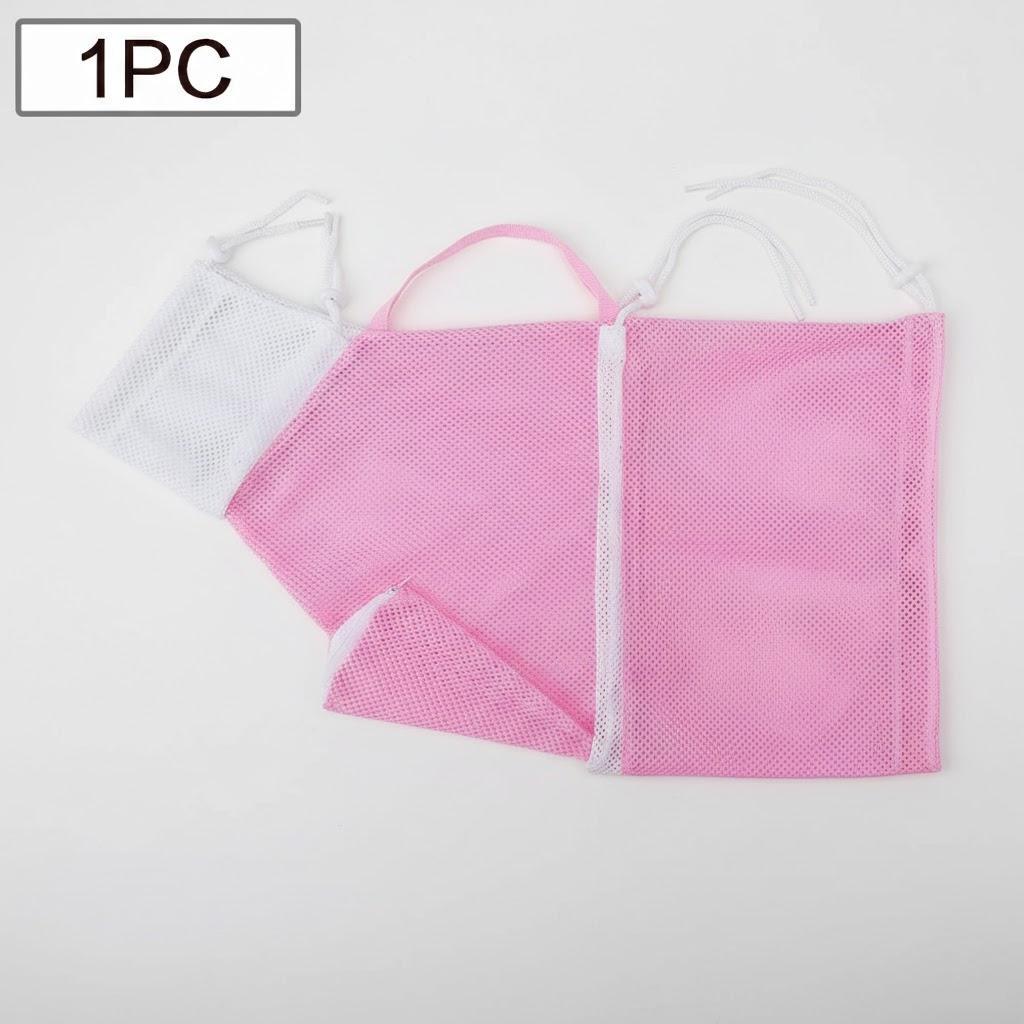 

Cat Grooming Bag with Adjustable Straps Mesh Washing Bath Bag for Safe Pet Cleaning Nail Care Anti-Scratch рожевий