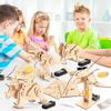 1/4PCS Dinosaur STEM Toys for Kids 3D Wooden Puzzle Model Robot Model Kit DIY Educational Science Building STEM Projects Gift
